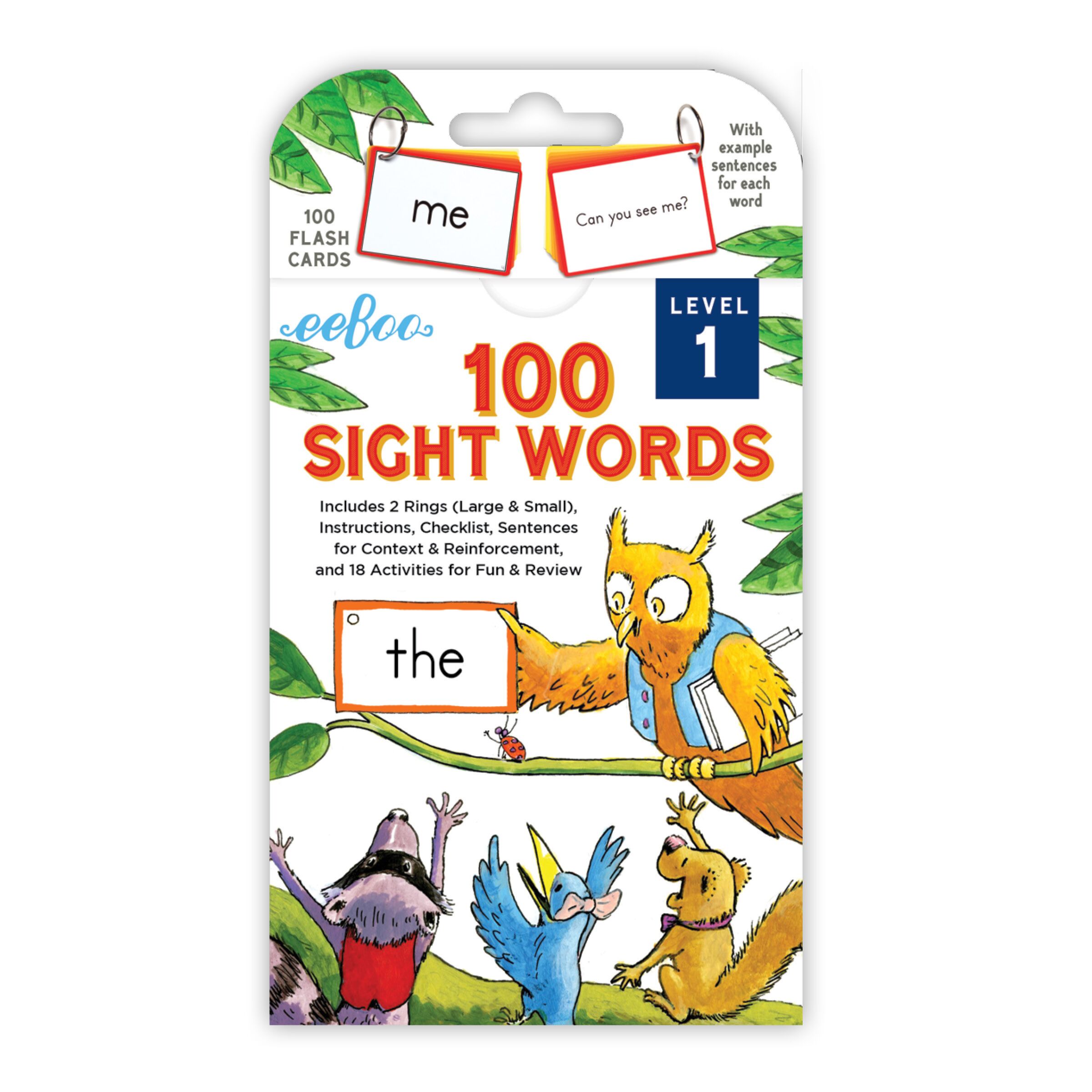 eeBoo  100 Sight Words Level 1 บัตรสอนคำศัพท์