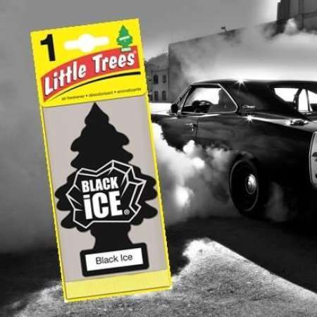 Little Trees® แผ่นน้ำหอมปรับอากาศ รูปต้นไม้ กลิ่น Black Ice จำนวน 3 ชิ้น
