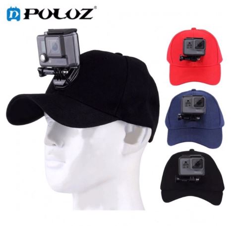 หมวก Cap สำหรับยึดกล้อง Gopro Action Camera หมวกแก็ปติดกล้องโกโปร์ หมวกแก็ป กล้องโกโปร์ หมวกทางเดิน หมวกท่องเที่ยว กีฬากลางแจ้ง หมวก