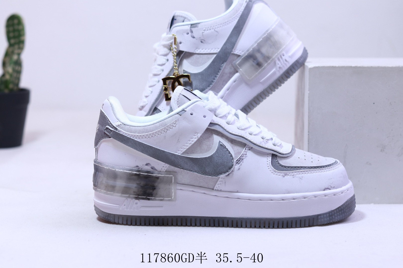 เว็บไซต์อย่างเป็นทางการ Nike Nike Air Force1 Shadow AF1 Macaron รองเท้าผ้าใบลำลองสำหรับผู้หญิง (พร้อมกล่องรองเท้า)