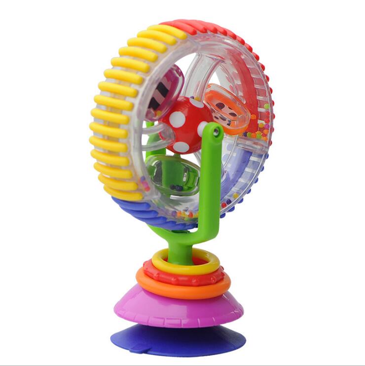 กังหันลมของเล่นเด็ก, ของเล่นกังหันลมสีสันสวยงามน่ารัก     Spinning Windmill Rattle Kids Toy, Early Learning Childrens Baby Toy