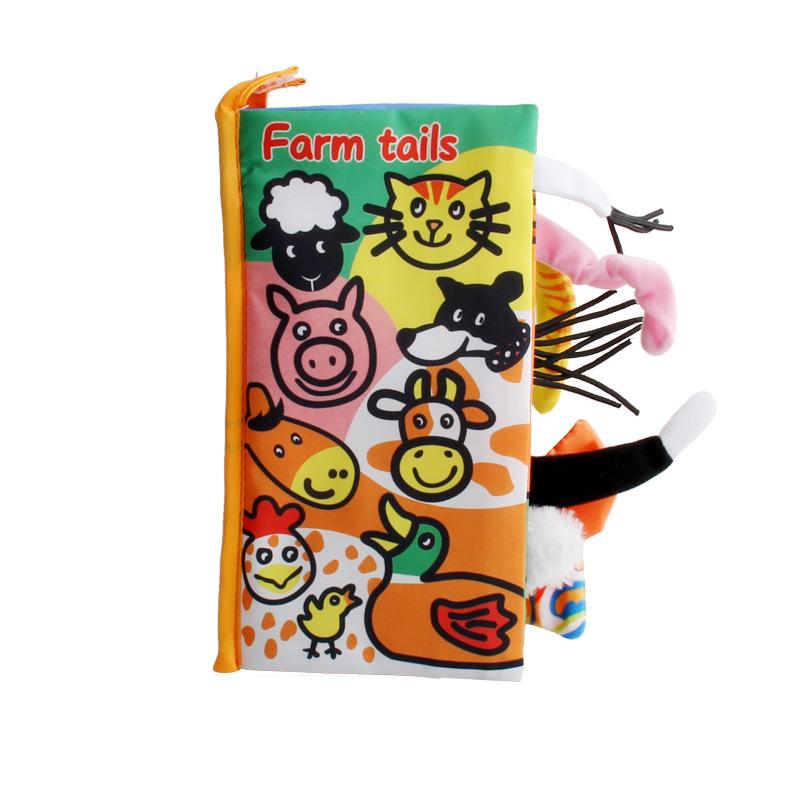 Jolly Baby Farm Tails หนังสือผ้าสัตว์มีหาง 3 มิติ เสริมทักษะเด็ก ภาษาอังกฤษ