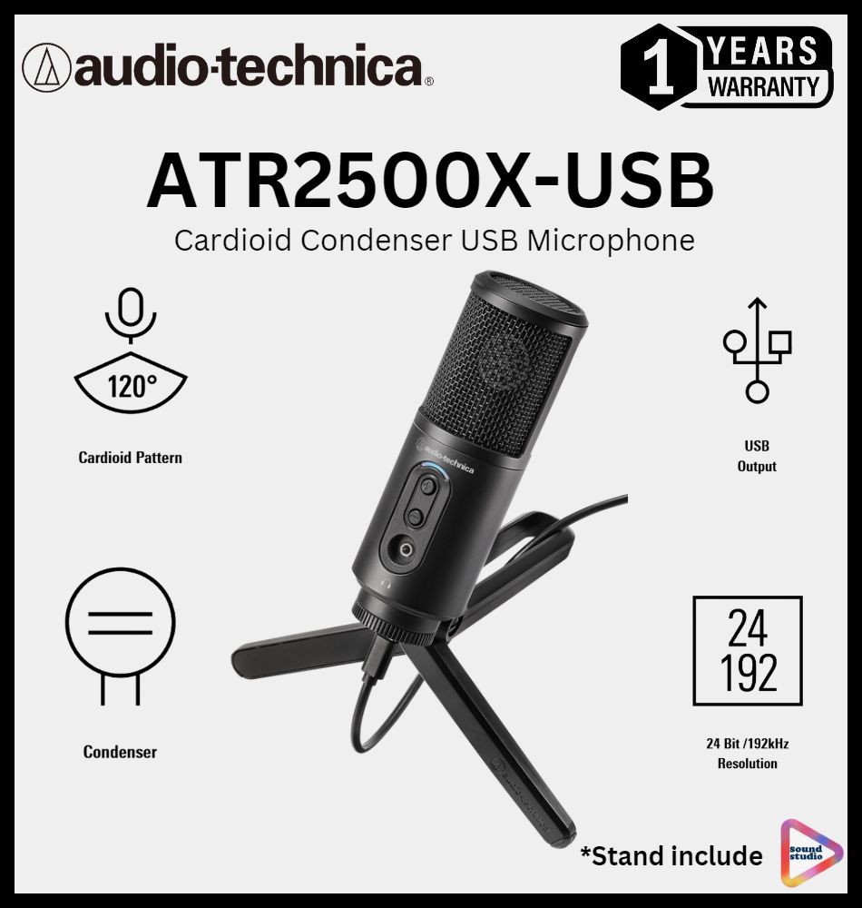 Audio Technica ATR2500x USB Microphone ไมโครโฟน ของแท้ ประกันศูนย์ 1ปี
