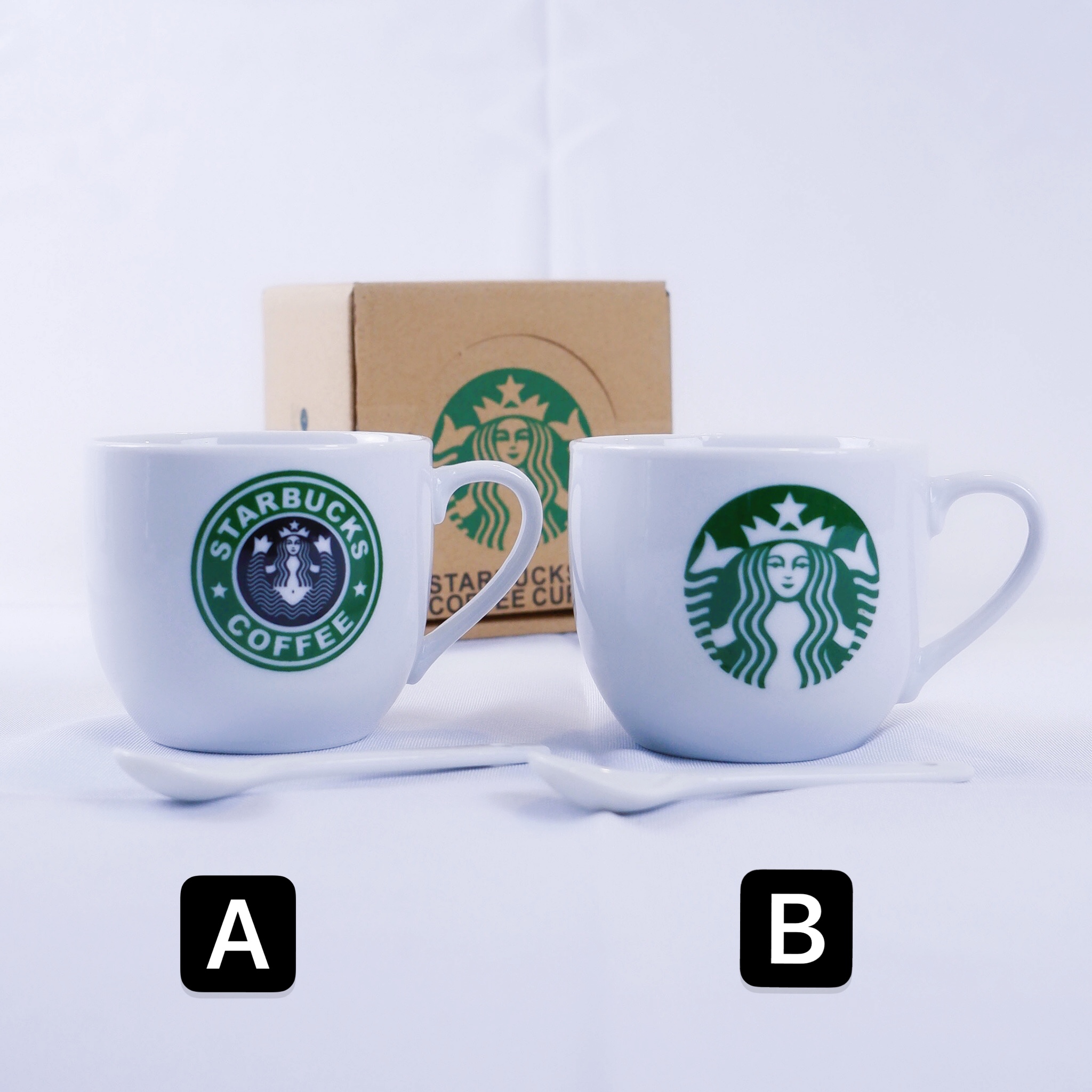 Starbucks coffee cup ถ้วยกาแฟสตาร์บัค ถ้วยกาแฟร้อน แก้วชงกาแฟ​Starbucks​ Set box ครบทั้งช้อนและแก้ว ถ้วยชงกาแฟ