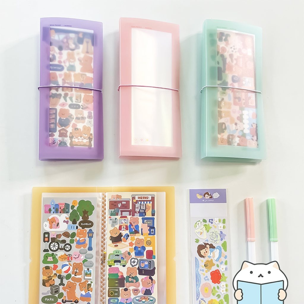 แฟ้มสอด เก็บสติกเกอร์ Color Album ⭐️ เก็บของ พกง่าย Sticker Plastic  Transparent Storage Folder อัลบั้มการ์ด เก็บสติ๊กเกอร์ แฟ้มซองพลาสติก by  mimisplan