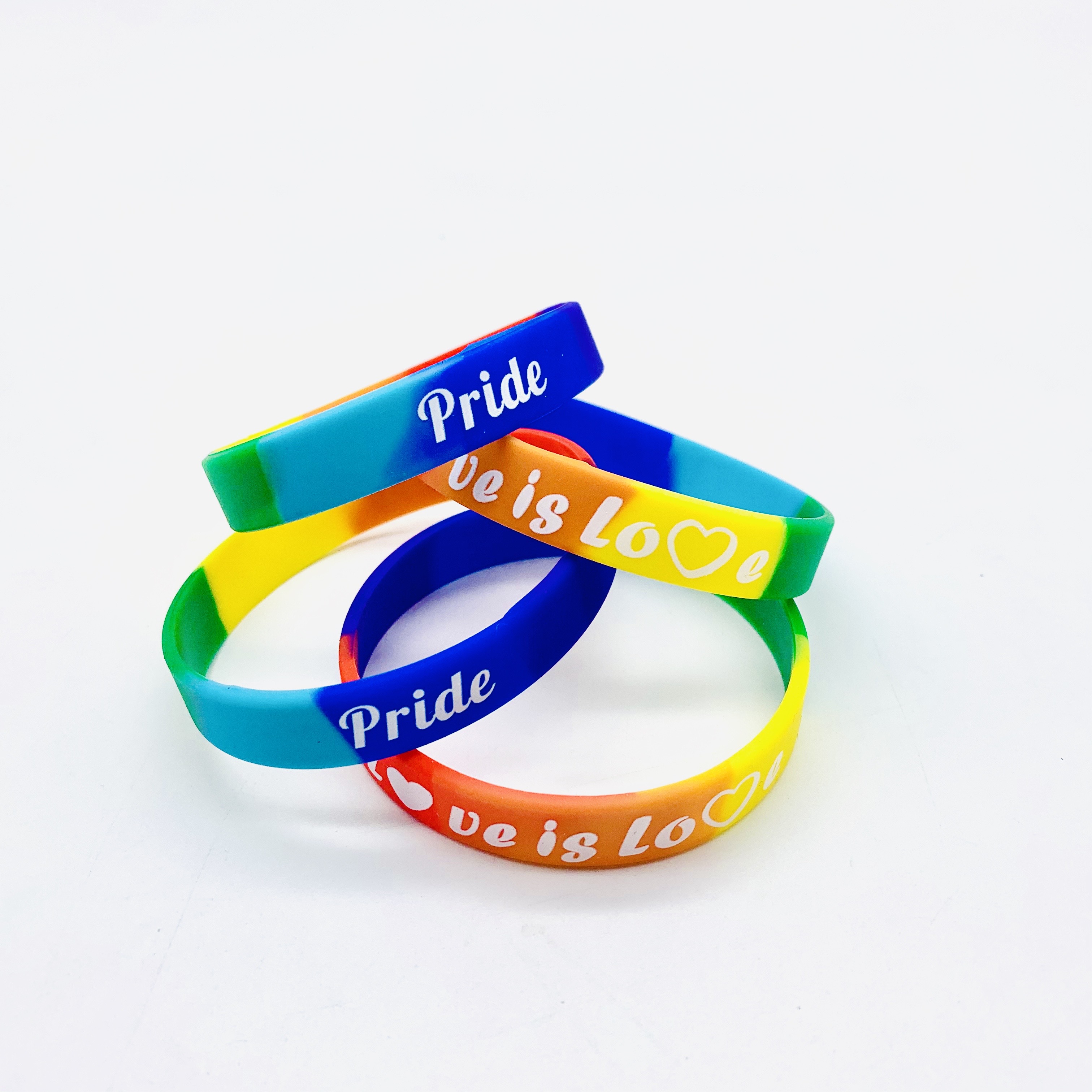 Love Is Love, Rainbow Silicone Bracelet, Pride Bracelets, Colorful