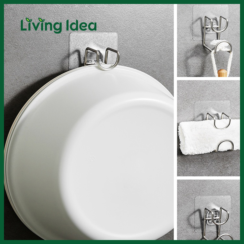 Living idea ที่แขวนอเนกประสงค์ ตะขอแขวนของเอนกประสงค์ ที่แขวนกะละมัง