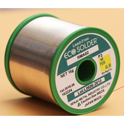 (1 เมตร) ECO SOLDER M705 0.8mm leadfree Silver 3 จากประเทศญี่ปุ่น