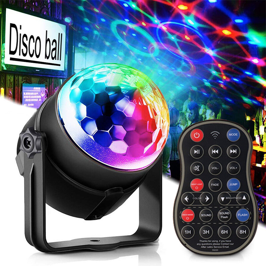 ไฟดิสโก้ LED ขนาดเล็ก เซ็นเซอร์ตรวจจับเสียง บลูทูธ โคมไฟพร้อมรีโมทคอนโทรล Wonder DISCO Ball LED Party Light By Neon