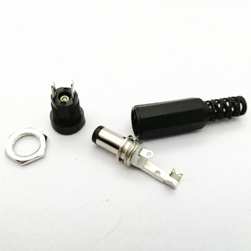 Cái/bộ 10 Chân Kết Nối Nguồn DC Bộ Chuyển Đổi Phích Cắm Giắc Cắm Đực Cái, Đầu Nối Gắn Bảng PCB 2/3 Chân 5.5X2.1Mm