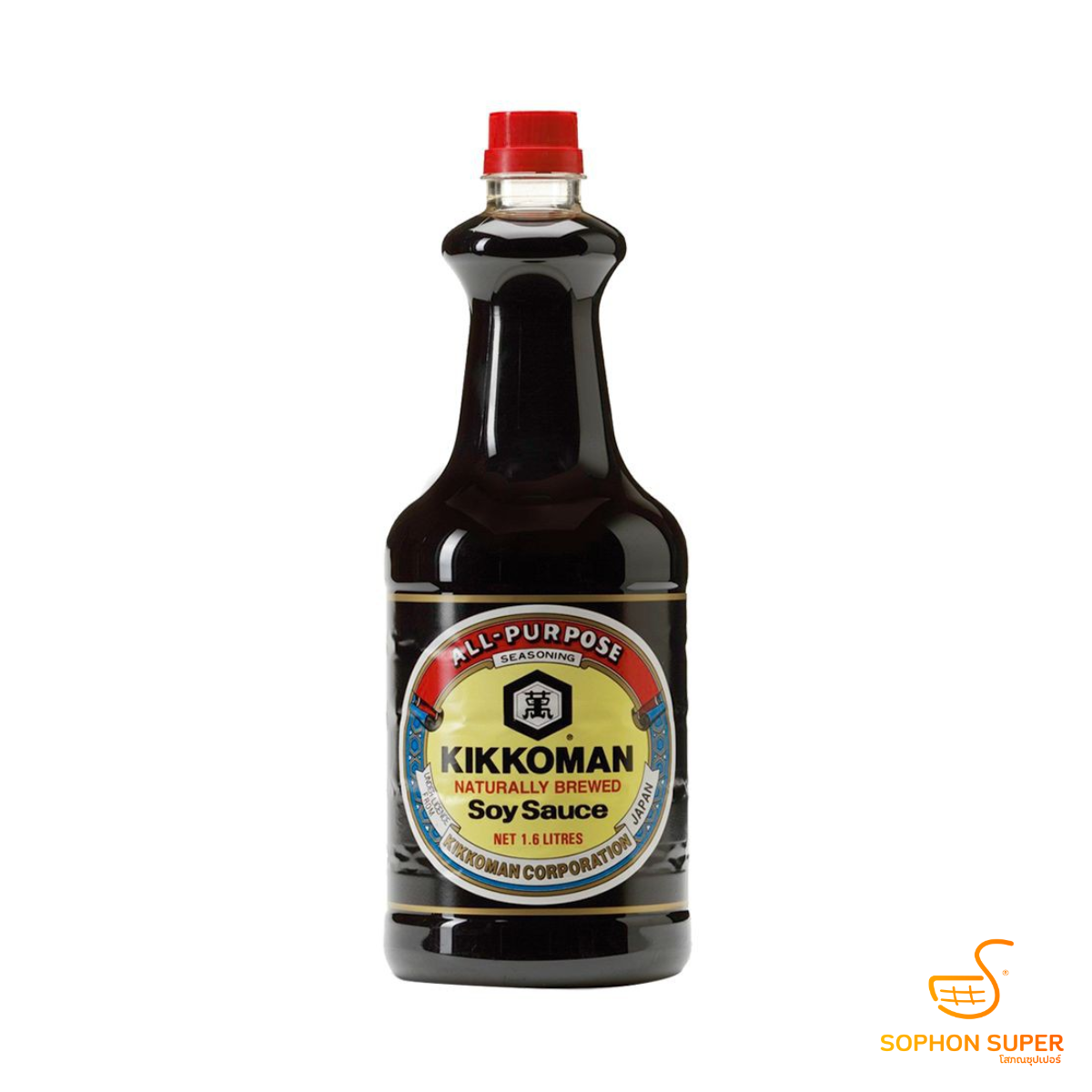 Kikkoman Soy Sauce คิคโคแมน ซอสถั่วเหลือง โชยุ ขนาด 1.6 ลิตร & 1 ลิตร