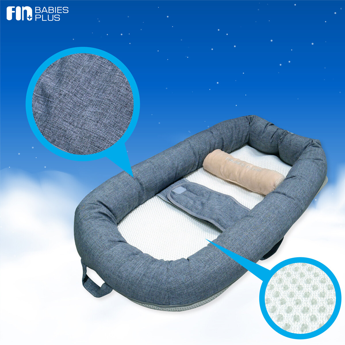 รีวิว FIN BABIESPLUS ที่นอนเด็กอ่อน ที่นอนเด็กทารก มีขอบกั้นทรงรังนก Baby Soft Bed รุ่น CAR-AP6928