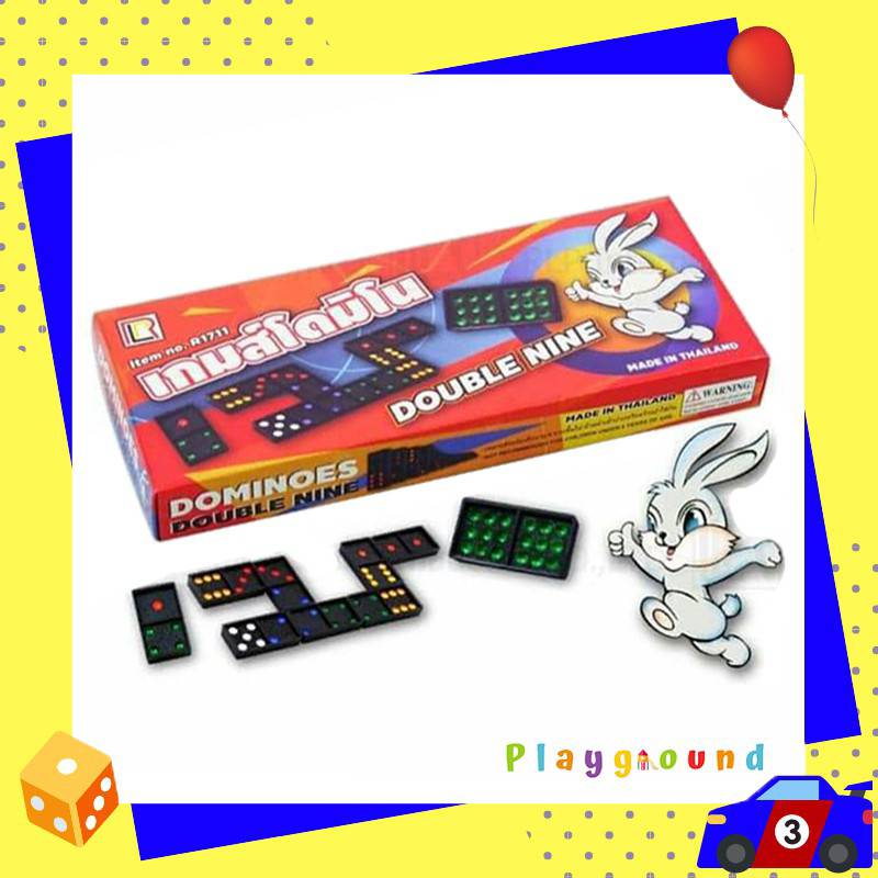 เกมส์ ตัวต่อโดมิโน่ Dominoes Double Six ของเล่น โดมิโน่ กล่องใหญ่ 55 ชิ้น Domino Double 9  ของเล่นสำหรับเสริมพัฒนาการเด็ก เกมส์ เด็ก