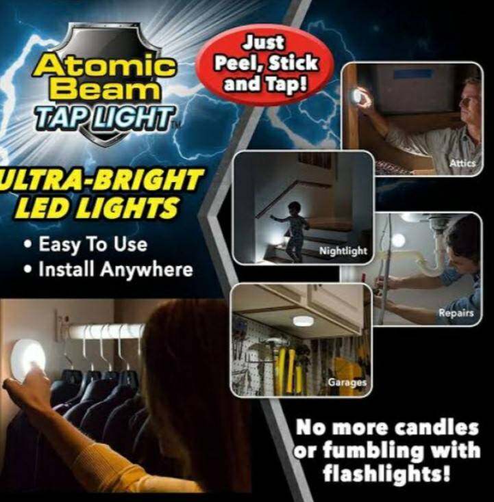 BlueOutlet Atomic Beam TapLight เป็นหลอดไฟ LED ที่สว่างอย่างน่าอัศจรรย์ ซึ่งจะช่วยให้คุณได้แสงสว่างในที่มืดและช่วยให้คุณได้เพิ่มมุมมองที่สะดวก