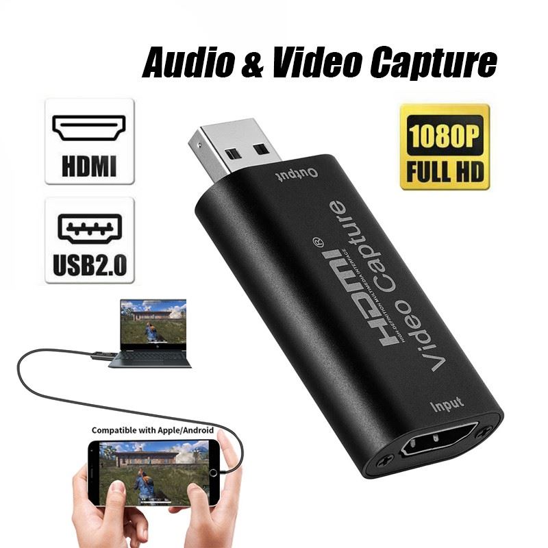 Sale 50% ## HDMI to USB2.0 Video Capture Card USB2.0 บันทึกวิดีโอเกม/video live streaming 1080P HD กล่องสำหรับPS3/PS4 XBOX NS ## HDMI HDMI adapter สายเชื่อมต่อtv hdmi hdmi to vga converter hdmiมือถือออกทีวี