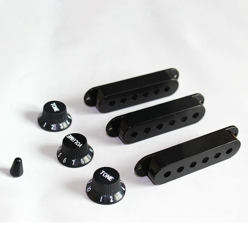 [QAS STORE] 3Pcs Durable Guitar Pickup Cover Volume Tone Knobs Switch Tip Parts Set