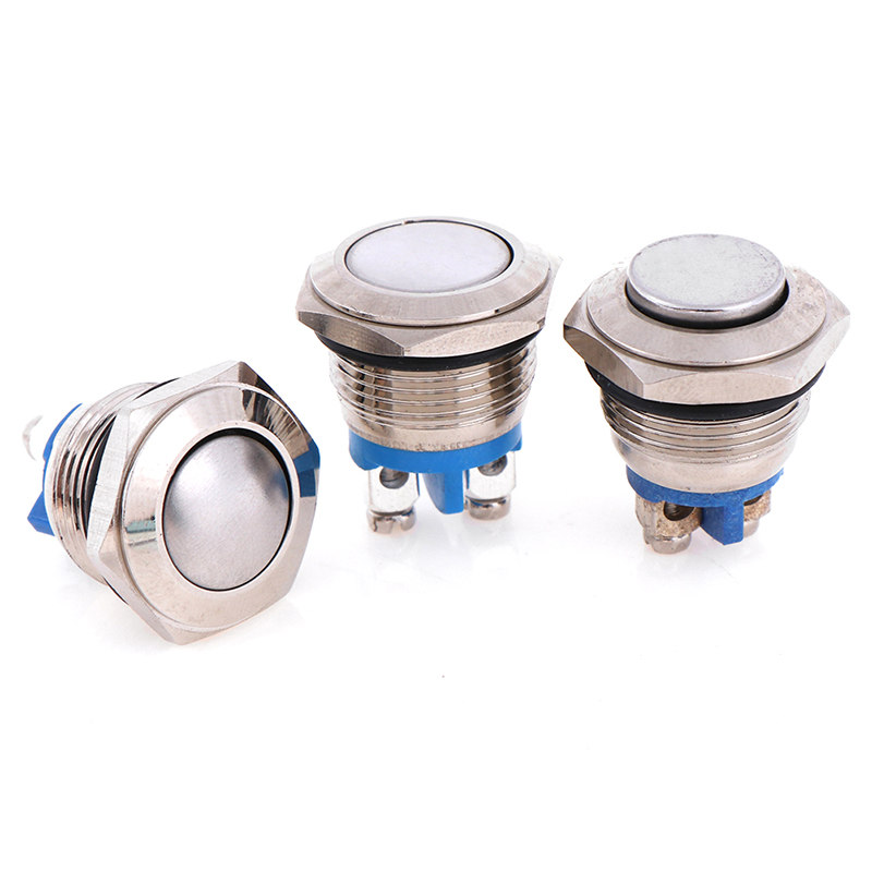 [Fortitudes] 16mm Metal Push Button Switch NO Momentary Reset Self-reset Push Button Switch