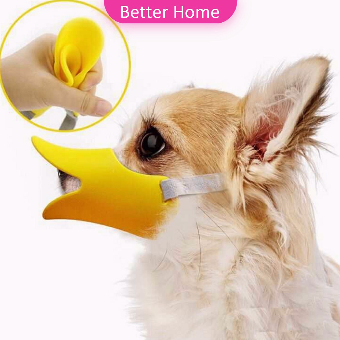 รูปากเป็ดปากสุนัขปกชิลิโคน ปากเป็ดครอบสัตว์เลี้ยง หน้ากากป้องกันการกัดป้องกันการเห่า กัด Pet bite guard
