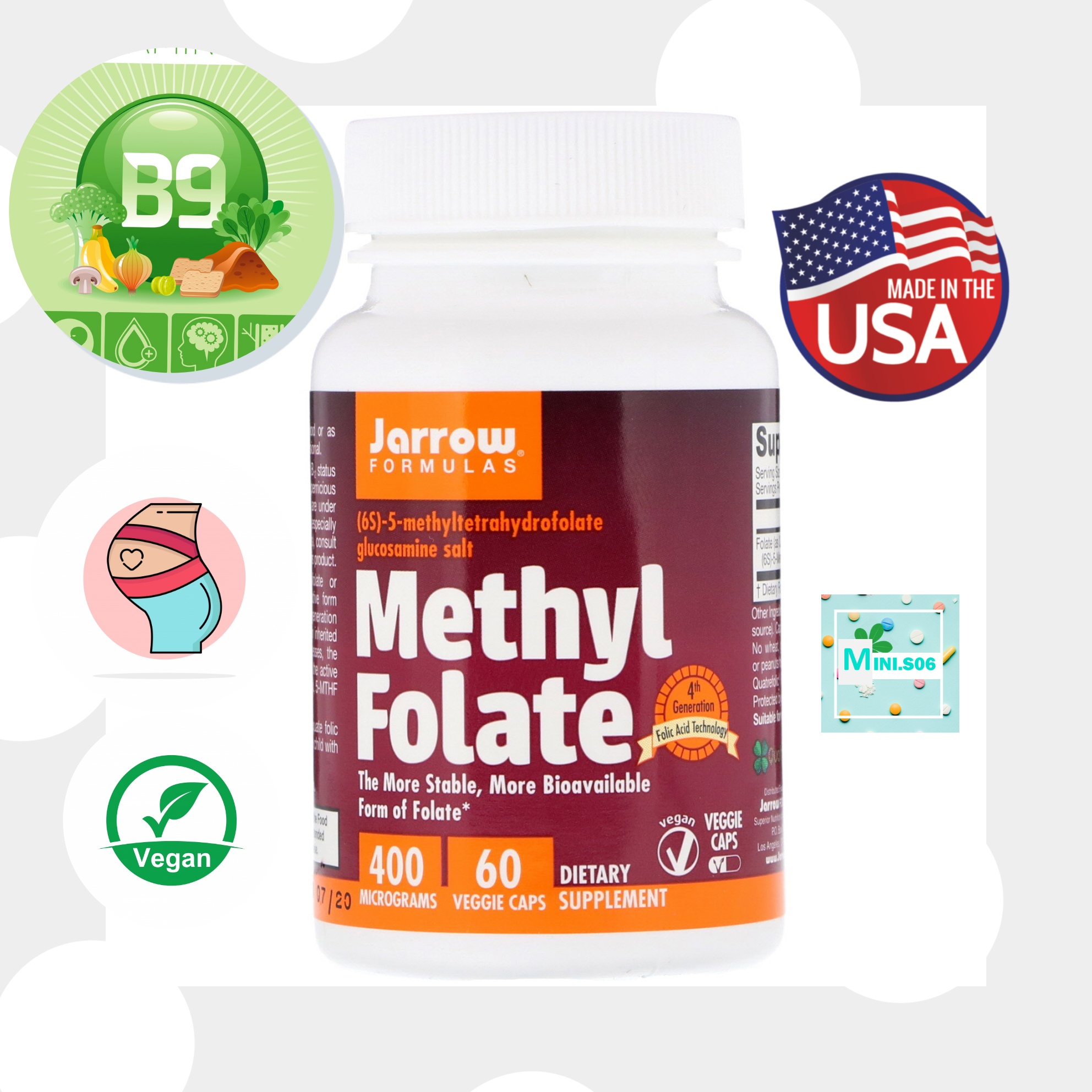 โปรโมชั่น Vitamins B12 เม็ดอมรสเชอรี่ 5000 mcg, Jarrow Formulas