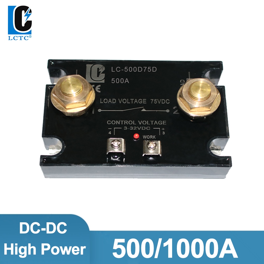 SSR 500A 1000A DC DC Solid State Relay Voltage DC Relay DC Battery DC Motor 500DD 1000DD 17uf