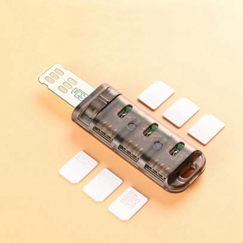 6-Slot SIM Card Adapter Multi-SIM Card Reader Mini SIM Nano with Independent Control Switch for iPhone 5/6/7/8/X