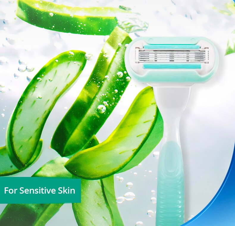 Venus Razor Blades Aloe 5 Layers Shaving Blades Suit for All Venus ...