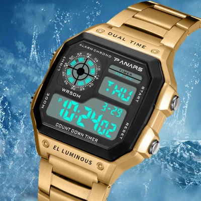 【Most Popular】PANARS 8113 นาฬิกาสปอร์ตมัลติฟังก์ชั่นนาฬิกาข้อมือผู้ชายกันน้ำฟิตเนสนาฬิกาดิจิตอลนาฬิกาตั้งเวลาปลุก