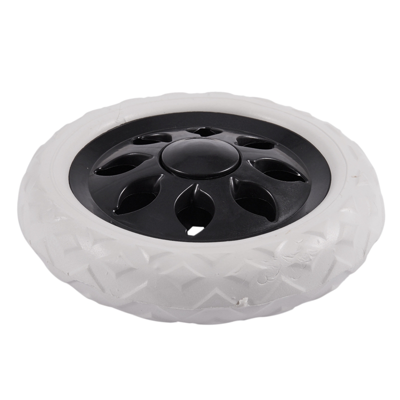 Black White Plastic Core Foam Shopping Trolley Cartwheel Casters