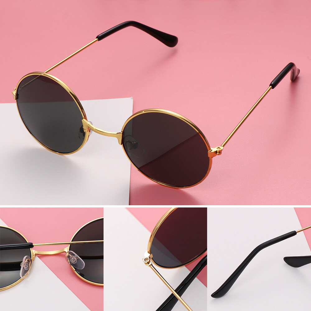 PUQUDF SHOP 1Pc Cool แนวโน้มแฟชั่นผลิตภัณฑ์กลางแจ้ง Streetwear สะท้อนแสงแว่นตากันแดดเด็กแว่นตารอบดวงอาทิตย์แว่นตา Retro