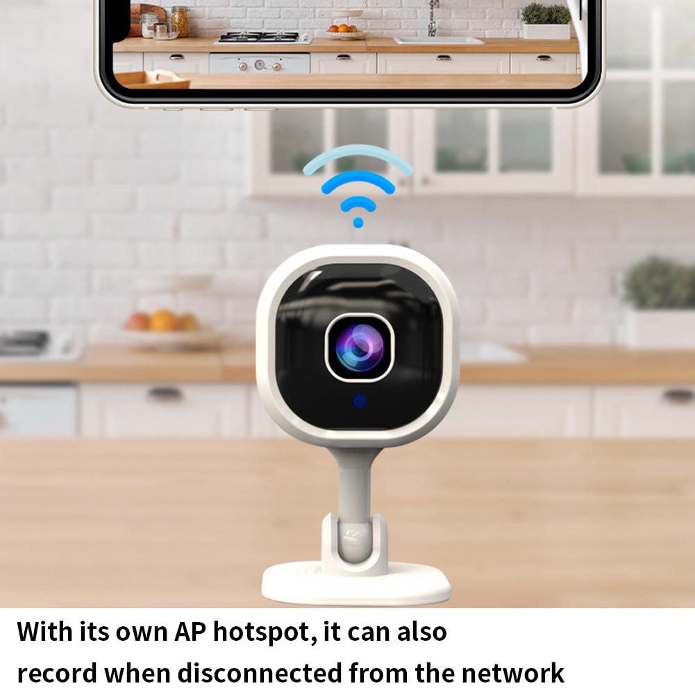 ZZOOI 1080P Office Rotate Base Video Playback Type C Night Vision 2 Way Audio Alert Security Camera With Motion Detection Indoor Home