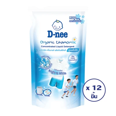 D-NEE CONCENTRATED LIQUID DETERGENT – BLUE - ORGANIC CHAMOMILE - REFILL 600ML. (12 PCS.)