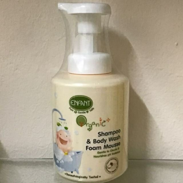 Enfant Shampoo & Body Wash Foam Mousse อาบและสระในขวดเดียวชนิดโฟมแบบขวด ปริมาณ 400 ml.
