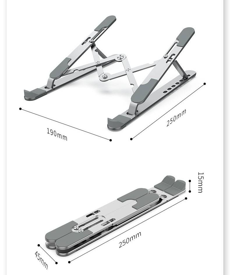 ลดราคาพิเศษ ขาตั้งอลูมิเนียมแบบพับได้สําหรับโน๊ตบุ๊ค ราคาถูก โปรโมชั่นพิเศษ ขาตั้งแล็ปท็อปอลูมิเนียมแบบพับเก็บได้สําหรับแล็ปท็อป ที่วางโน๊ตบุ๊คขาตั้งแล็ปท็อปพับได้กันลื่น ที่วางแบบพับเก็บได้ ชั้นวางโน้ตบุ๊คแบบพกพา พับได้