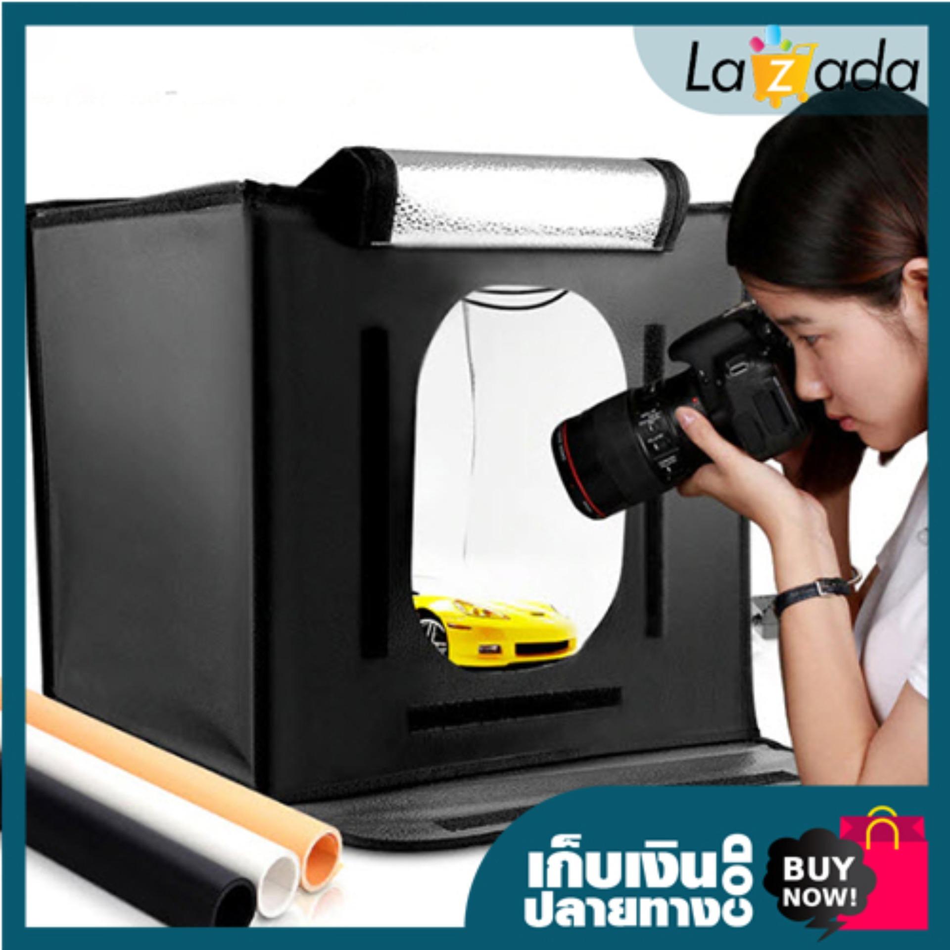 ไฟสตูดิโอ light box พกพาแบบกระเป๋ารุ่น LT-04 ขนาด 40*40*40 CM น้ำหนัก 3.3kg