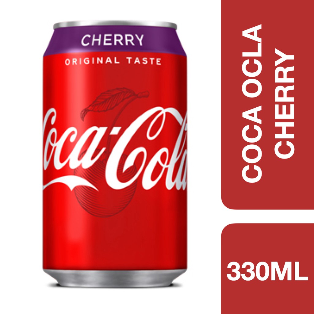 ร้านไทย ส่งฟรี Coca-Cola Cherry 330ml ++ โคคา-โคล่า เชอรืรี่ 330 มล.**น้ำอัดลม