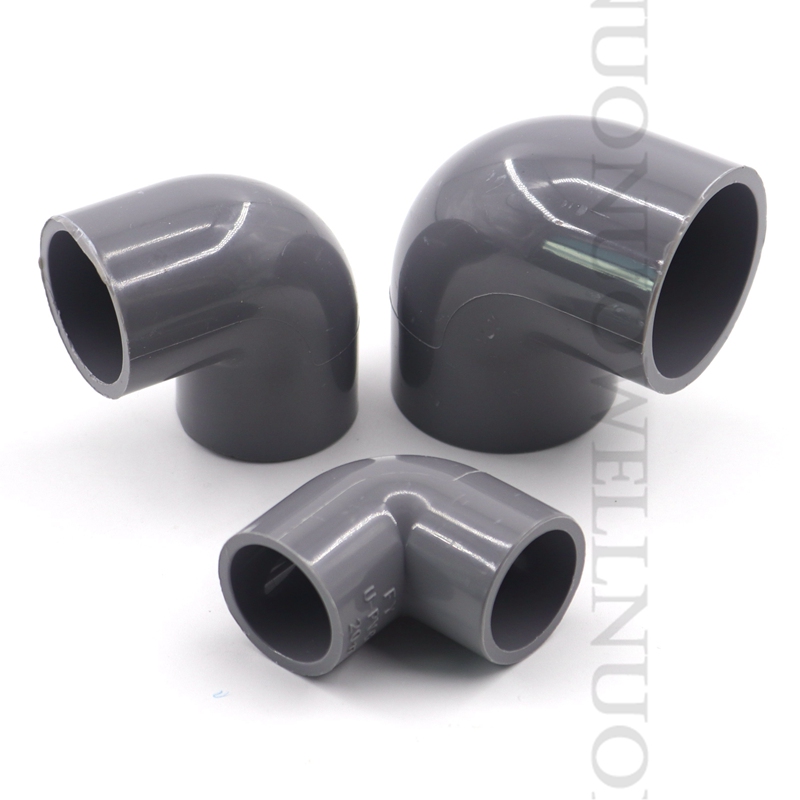 【CW】2pcs PVC Elbow Connectors Bathroom Water Supply Tube 90° Elbow