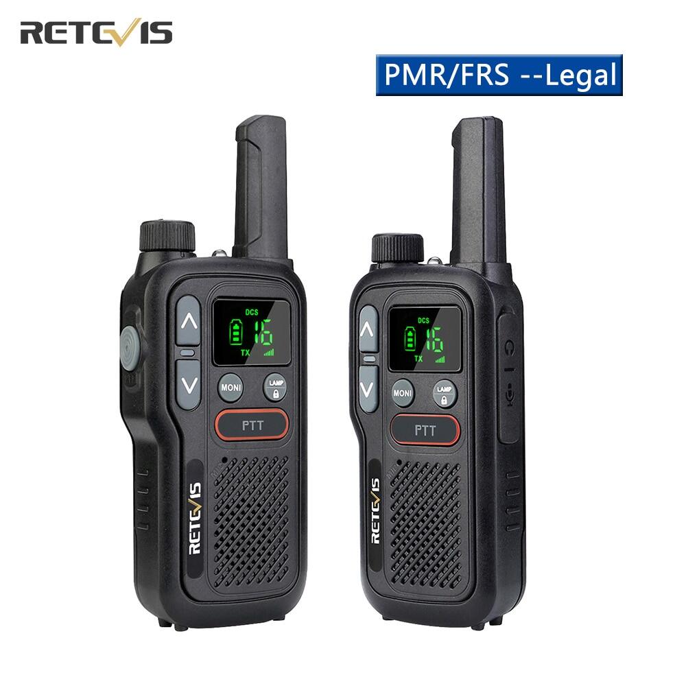 วิทยุสื่อสาร Retevis RB18 Mini Walkie Talkie Rechargeable Walkie-Talkies 1 or 2 pcs PTT PMR446 Long Range Portable Two Way Radio For Hunting
