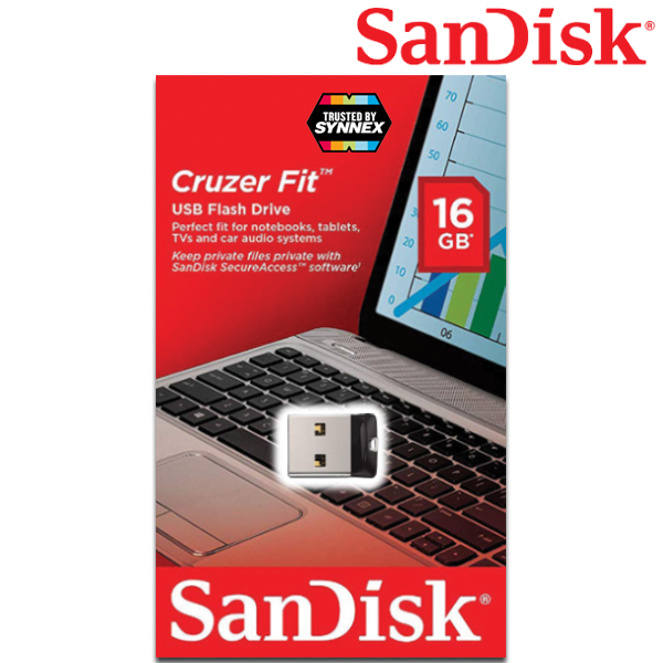 SanDisk Flash Drive Cruzer Fit 16GB (SDCZ33) แซนดิส แฟลซไดร์ฟ สำรองข้อมูล โน๊ตบุ๊ค คอมพิวเตอร์ PC MAC เมมโมรี่ การ์ด แฟลซไดซ์ โอนข้อมูล รับประกัน 5ปี Synnex
