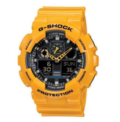 Casio G-Shock กีฬานาฬิกาแฟชั่นสบายๆ GA-100A-9A กันน้ำและกันกระแทก( สีเหลือง ) ขาย Casio G-Shock กีฬานาฬิกาแฟชั่นสบายๆ GA-100A-9A กันน้ำและกันกระแทก( สีเหลือง )
