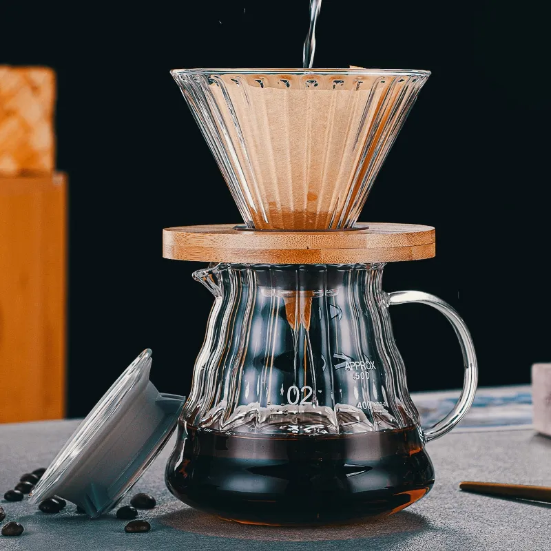 ถ้วยแก้ว ถ้วยขนมถ้วย Coffee Maker เหยือกกาแฟ ดริปกาแฟ 300ml / 500ml