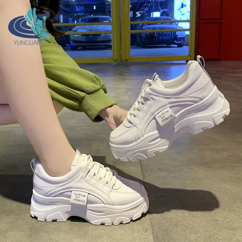 ภาพสินค้าYUNGUANG sneakers hit version in INS shoes Korean style sports shoes fashion women sneakers thick heel Col ัปเ flax made from ผ้าตา pw breathable well sneakers ผญ จากร้าน One more shoes บน Lazada ภาพที่ 1