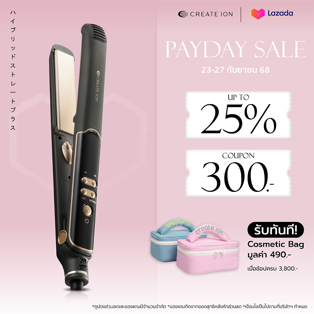 CREATE ION เครื่องหนีบผม Hybrid Straight | Lazada.co.th