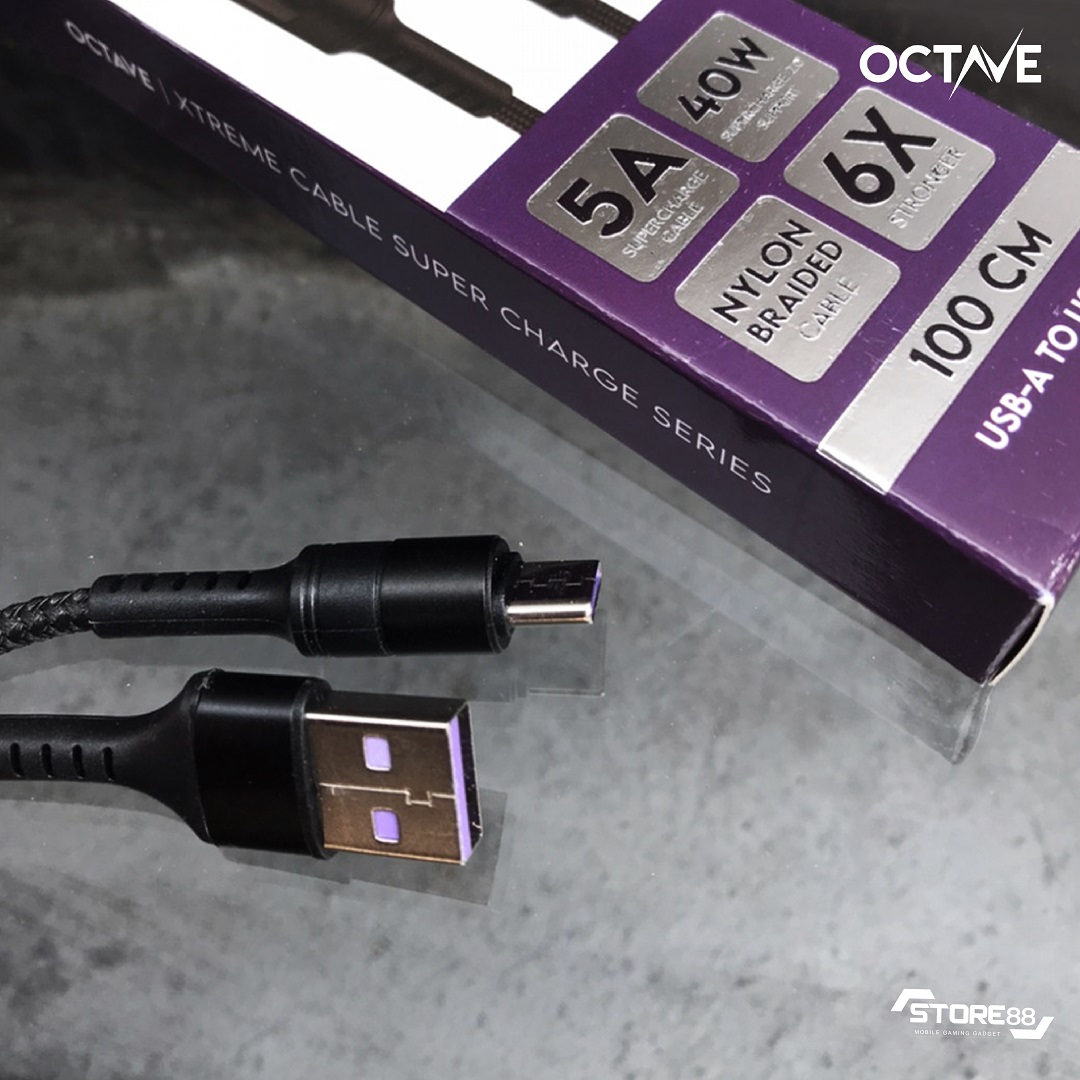 Usb Octave Code Series สายชาร์จ Octave รองรับ Huawei Supercharge รองรับ 40W และ 22.5W USB-A to ...