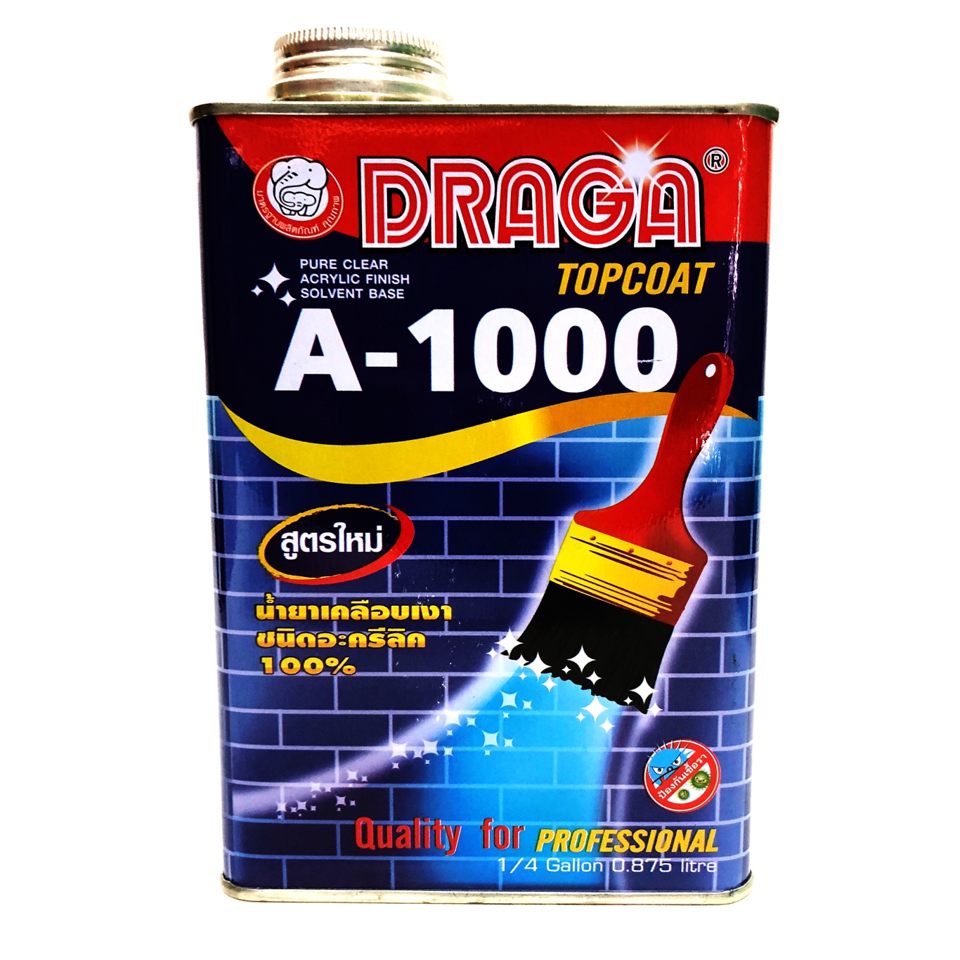 DRAGA A 1000 TOPCOAT น้ำยาเคลือบเงา ชนิดอะคริลิค 100% น้ำยาเคลือบ ปูน เคลือบอิฐโชว์
