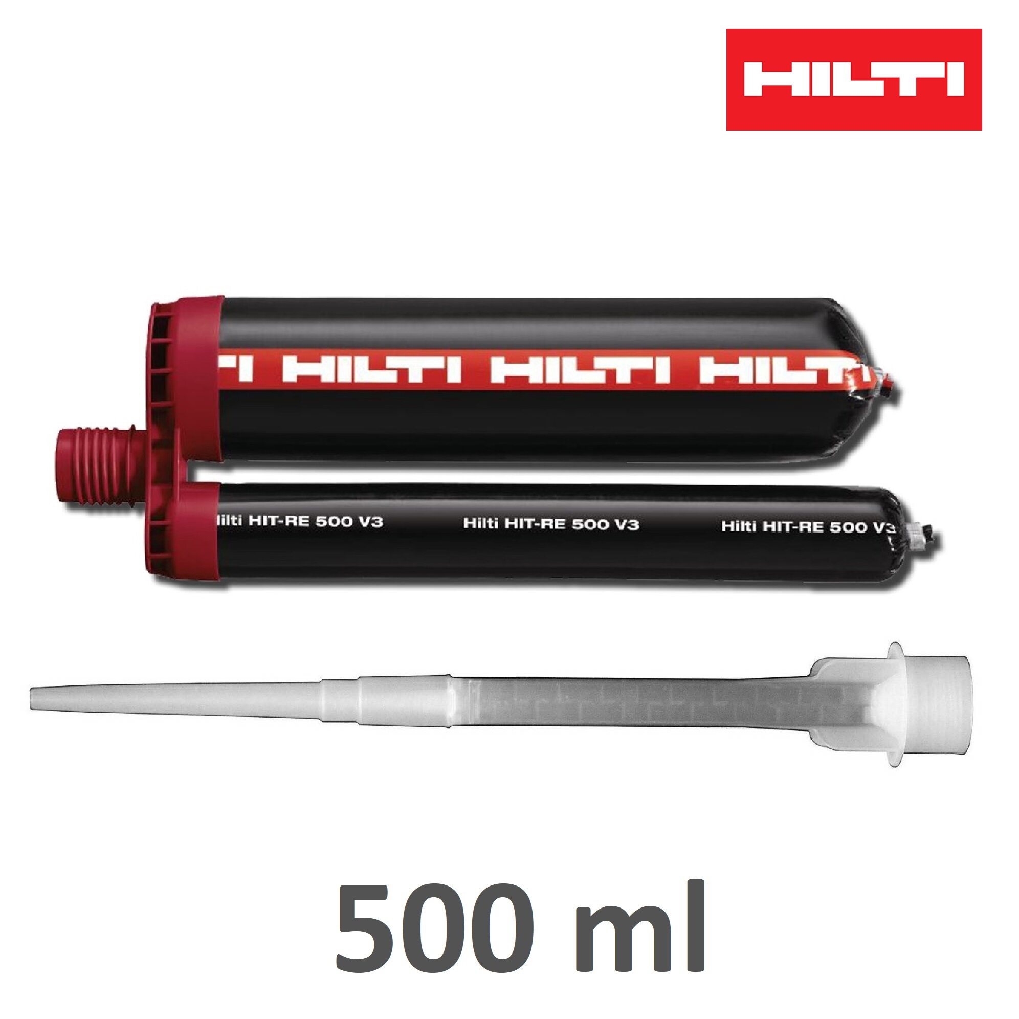 HILTI HIT-RE 500 V3 500ml น้ำยาเสียบเหล็ก เคมีเสียบเหล็ก ขนาด