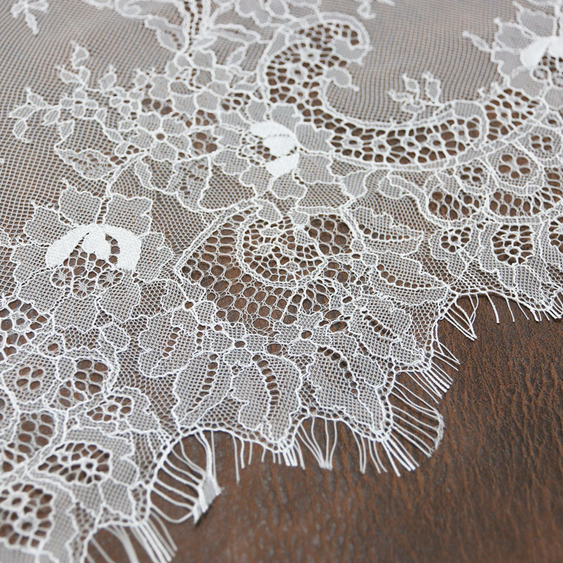 3 meters/lot) 22cm White eyelash lace fabric Decoration Love