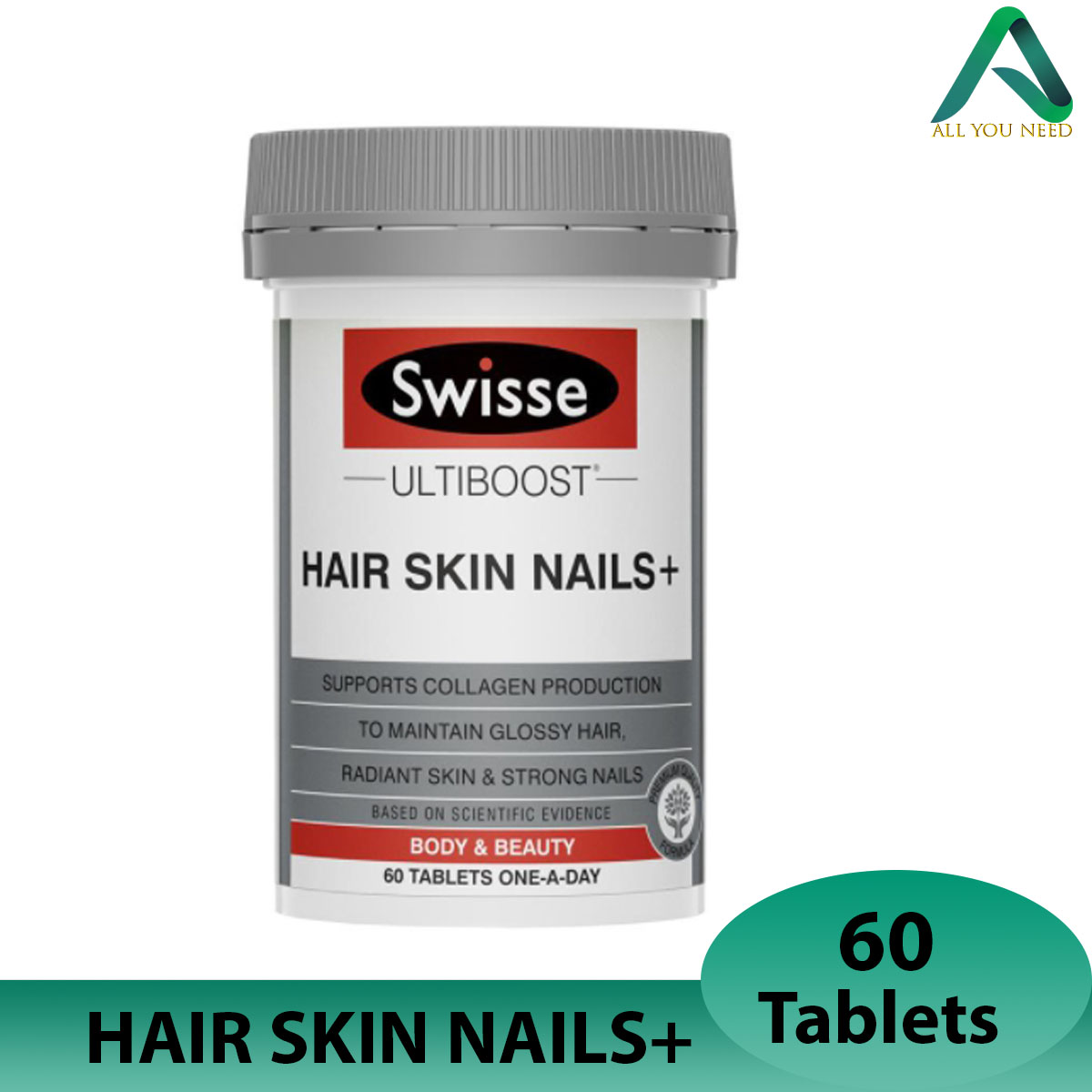 พร้อมส่ง exp:12.2021 Swisse Ultiboost Hair Skin Nails+ 60 Tablets