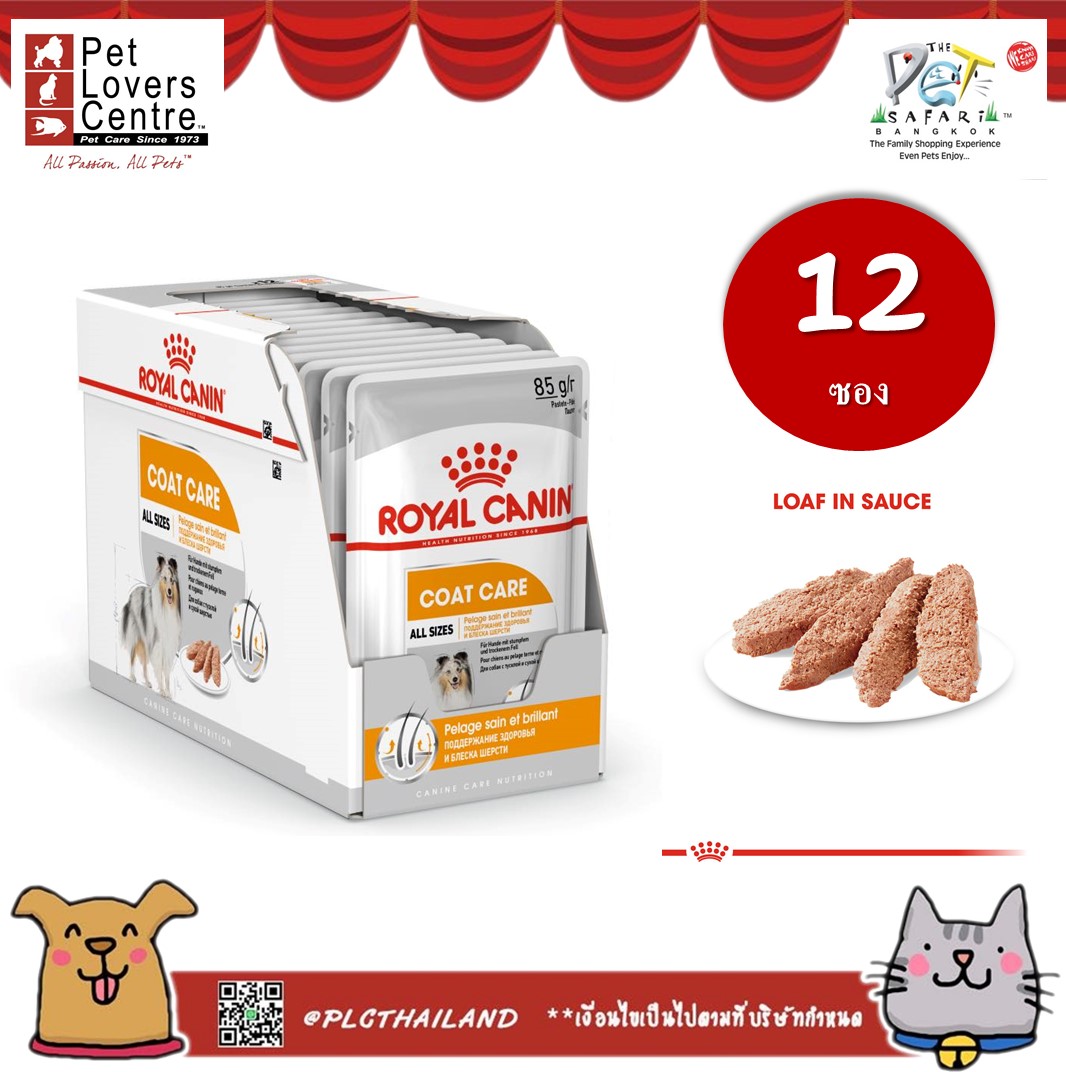 Royal canin Coat care Loaf 85 g - โรยัล คานิน สุนัขโต ทุกขนาด ที่มีปัญหาสุขภาพเส้นขน 85 ก