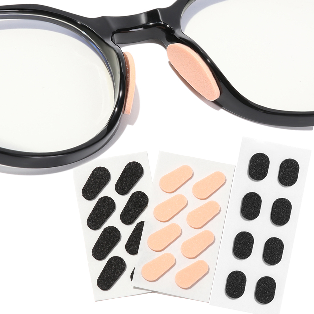 KP35OJA29 4 Pairs 1.5mm Adhesive Without Creasing Glasses Holder Soft Foam Eyeglasses Nosepads EVA Nose Pads Non-slip Self-adhesive