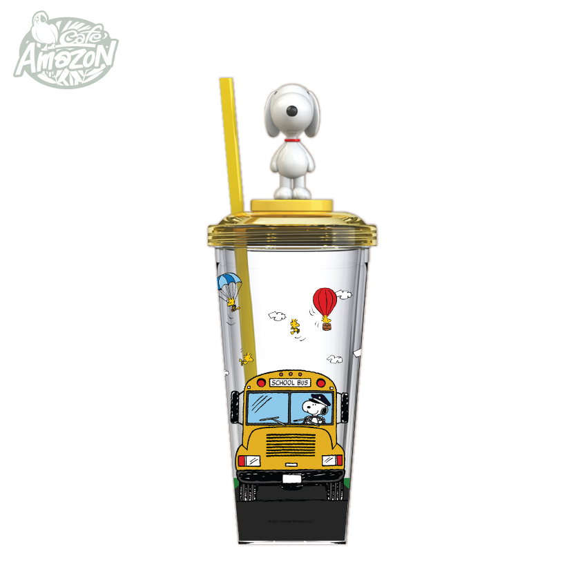 Café Amazon แก้ว Café Amazon x Snoopy ลาย School Bus (สีเหลือง)